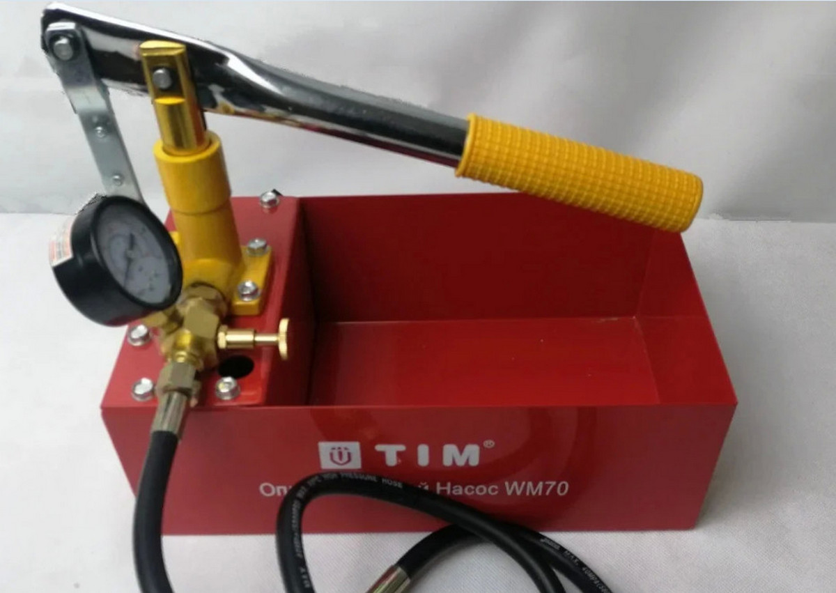 Насос опрессовочный ручной TIM WM-70